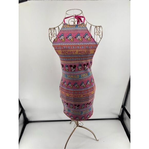 Zara Dresses & Skirts - Zara Disney Mickey Mouse & Donald Duck Bodycon Halter Mini Dress Size XS NWT